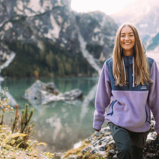 Women's Polar Hybrid 1/4 Zip Fleece - Purple