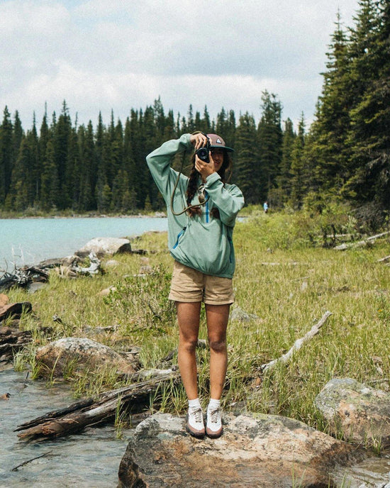 Women's Ayla Micro Polartec 1/2 Zip Fleece - Green