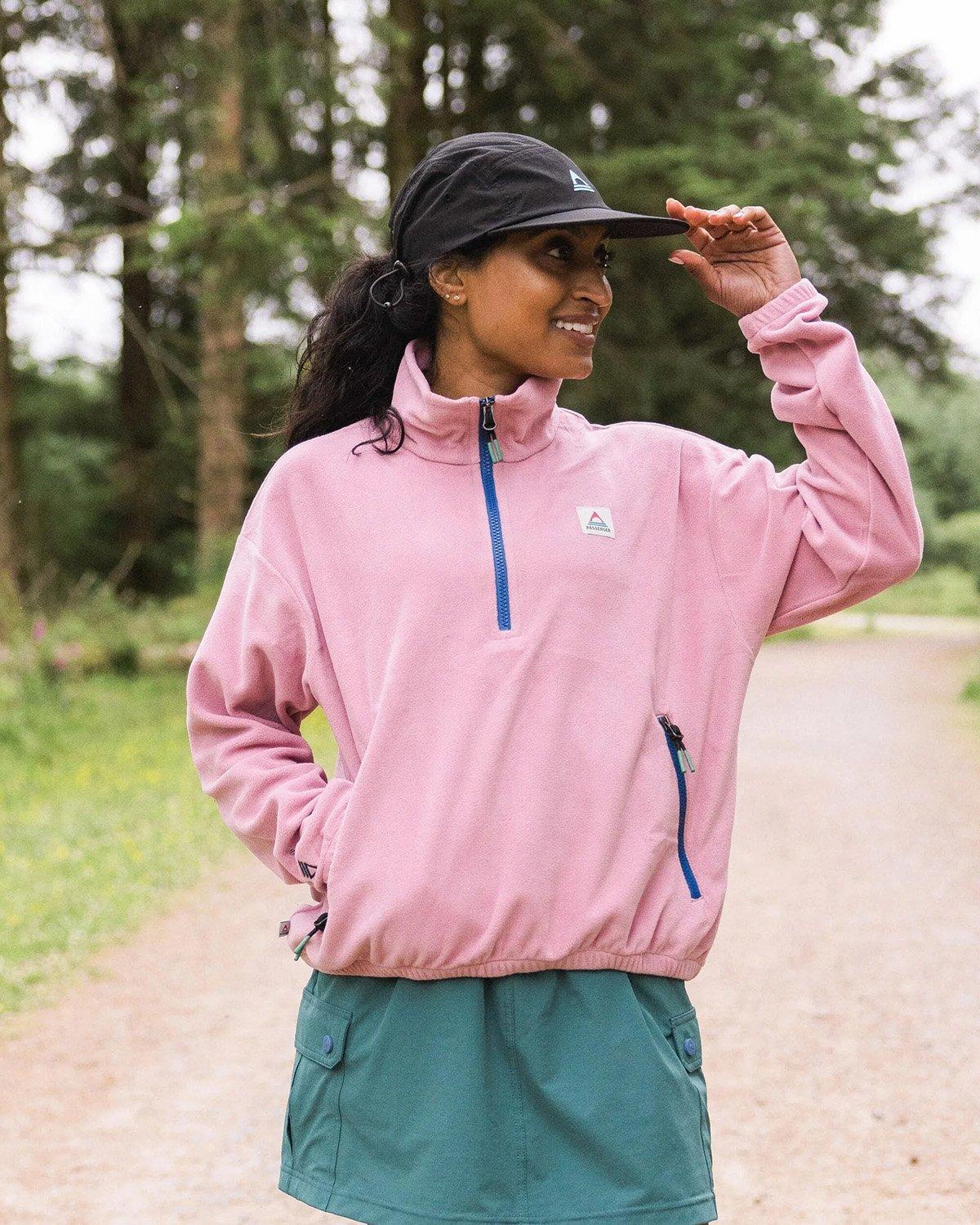 Women's Ayla Micro Polartec 1/2 Zip Fleece - Pink