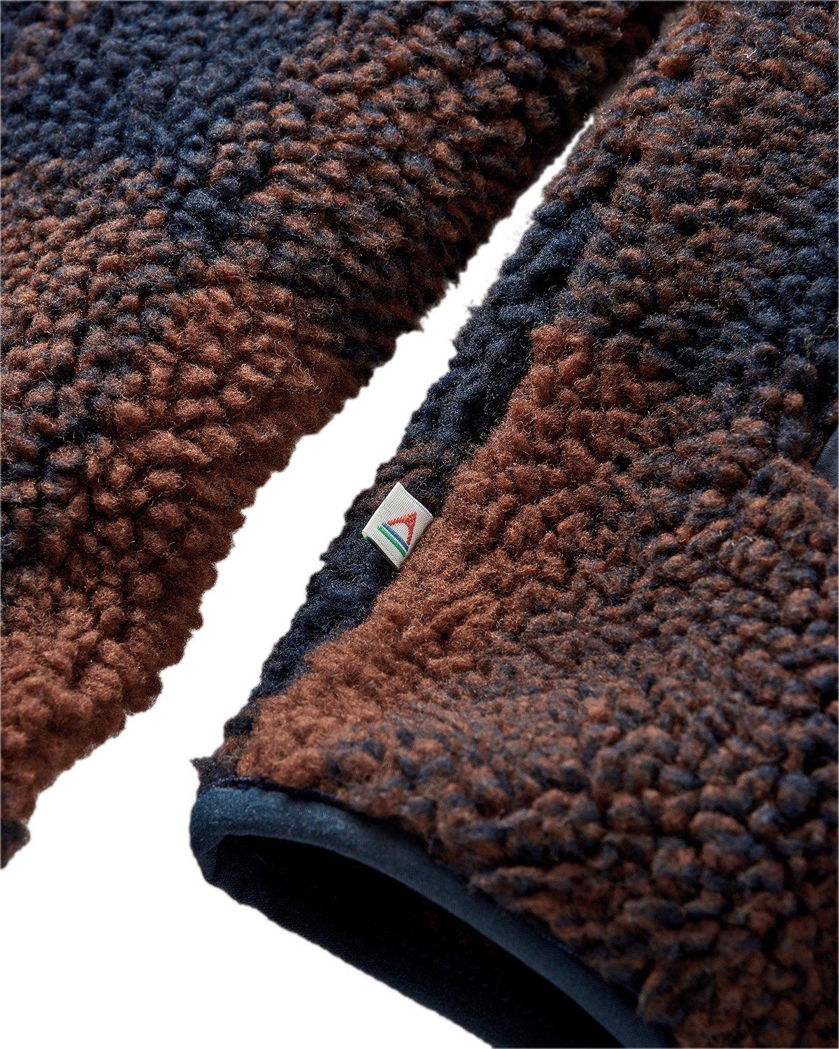 Men's Offroad Sherpa 1/2 Zip Fleece - Navy / Brown