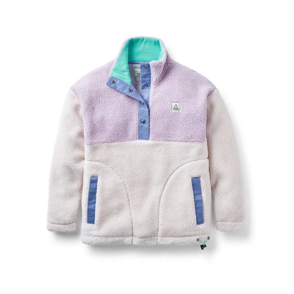 Women's Create 1/2 Snap Sherpa Fleece - Purple / White