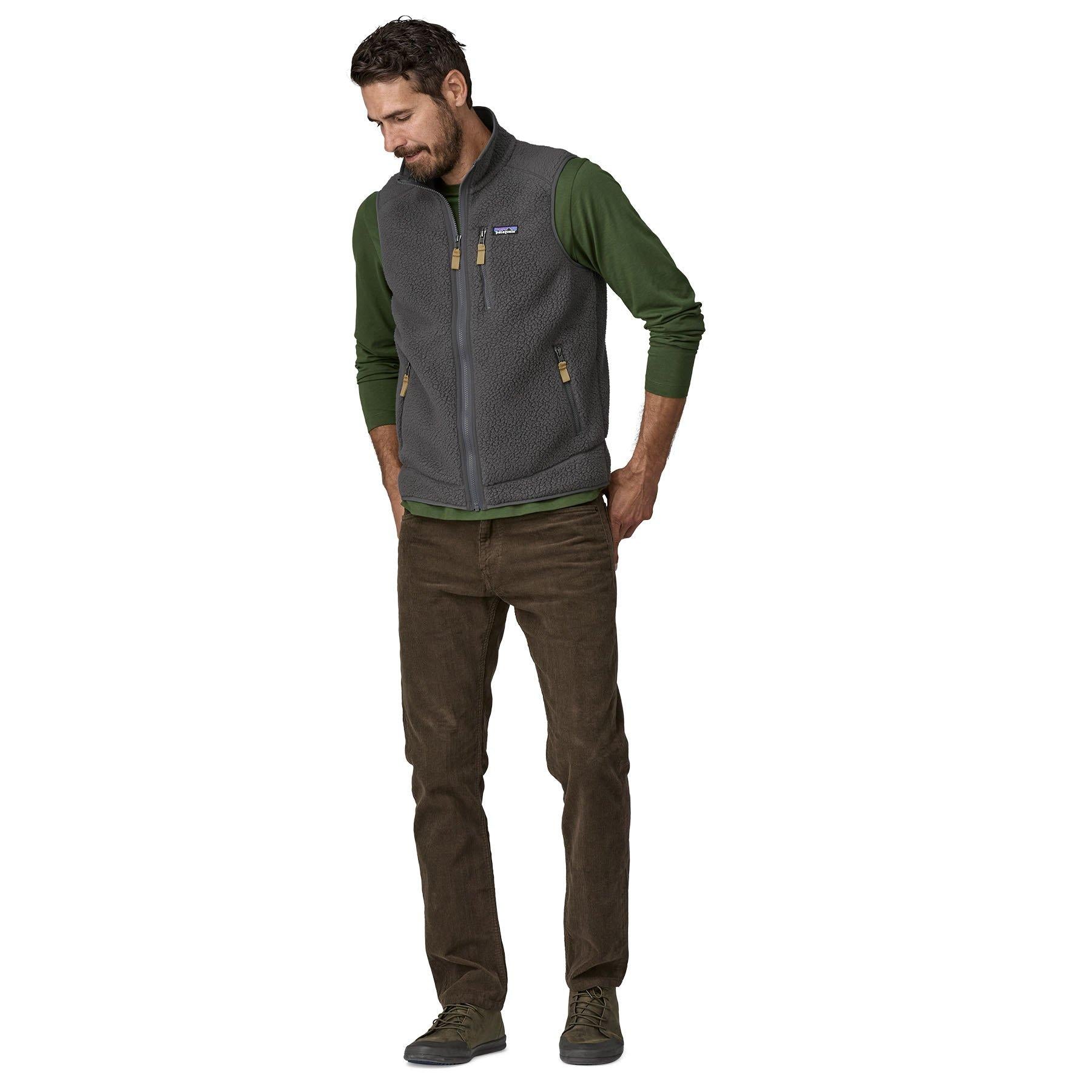 Men's Retro Pile Fleece Vest - Grey