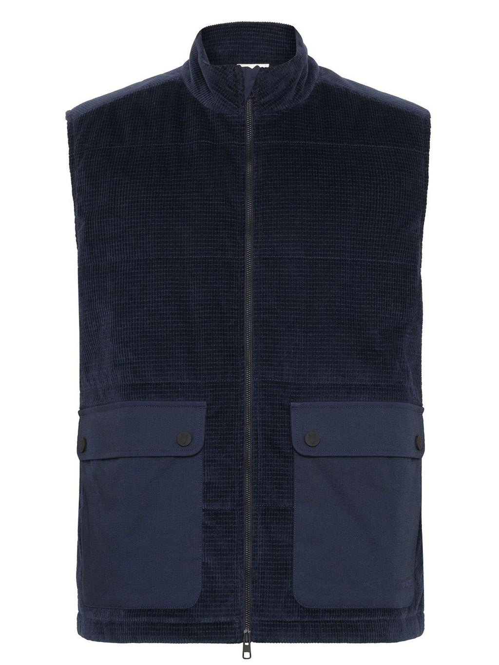 Men's 8 Wales Diamond Corduroy Vest - Navy
