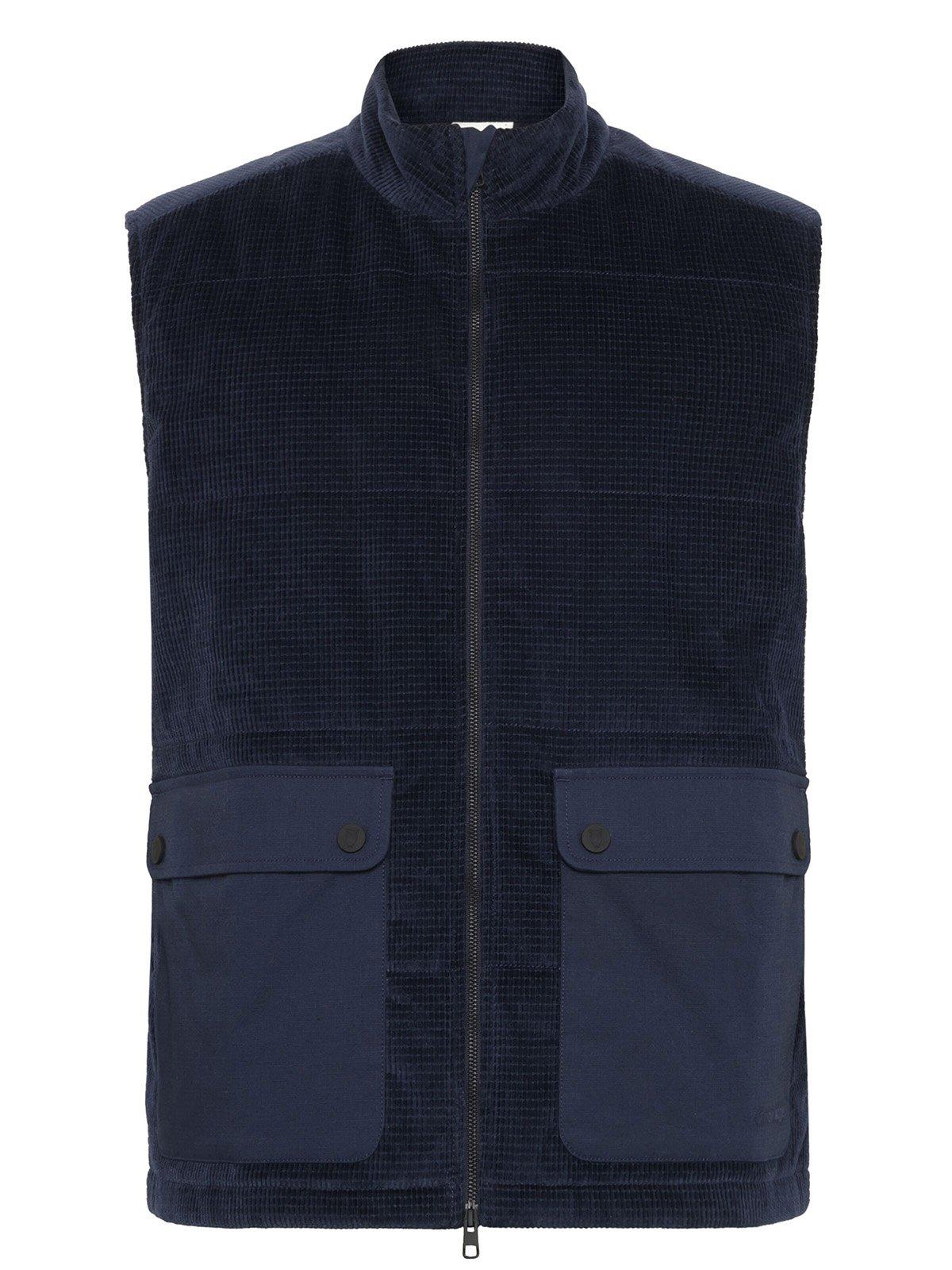 Men's 8 Wales Diamond Corduroy Vest - Navy