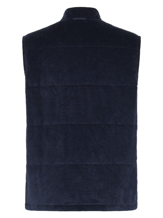 Men's 8 Wales Diamond Corduroy Vest - Navy