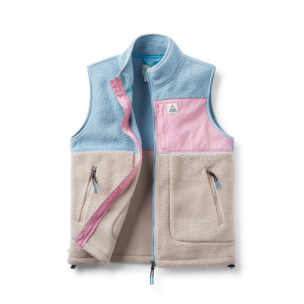 Women's Fairbanks Sherpa Gilet - Blue / Cream