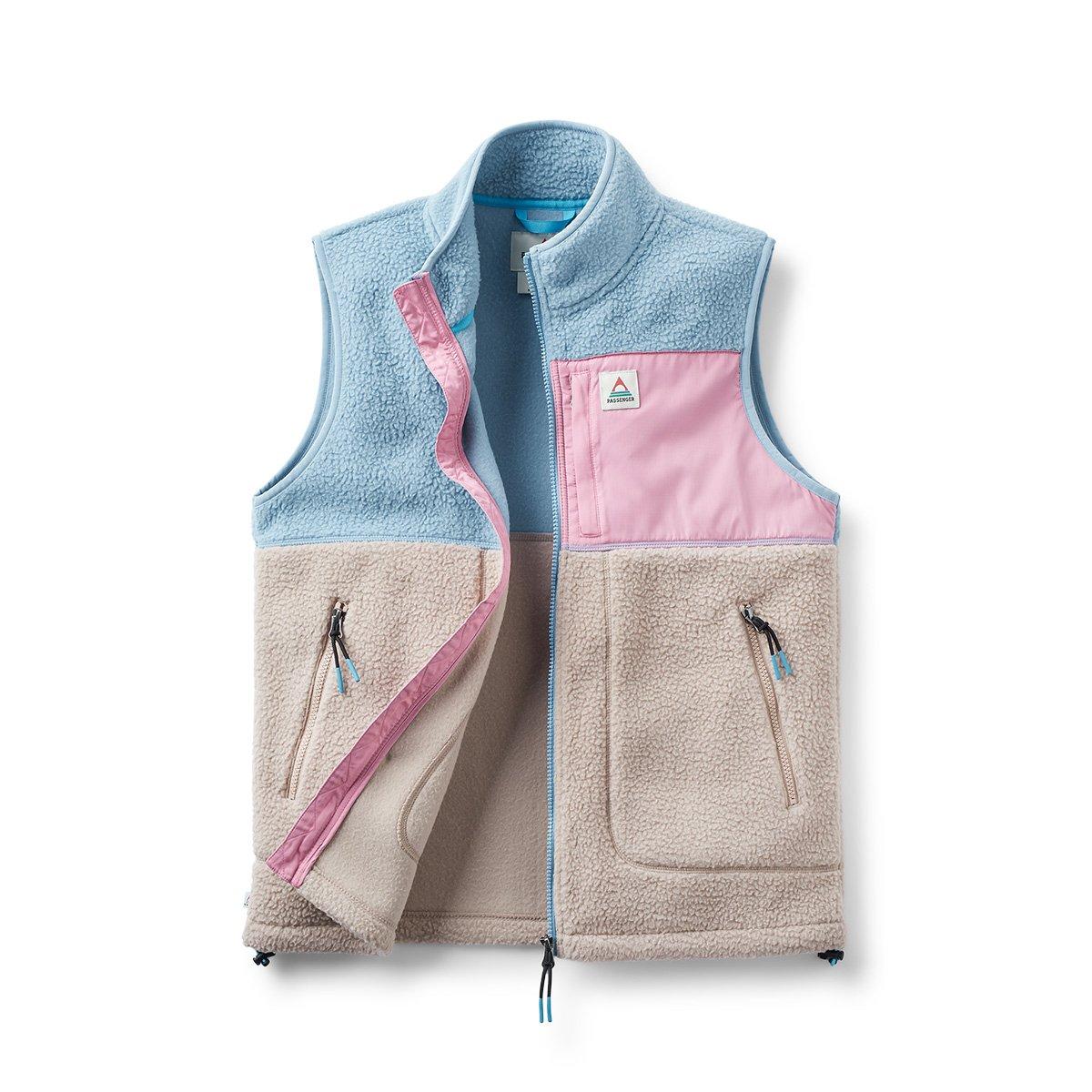Women's Fairbanks Sherpa Gilet - Blue / Cream