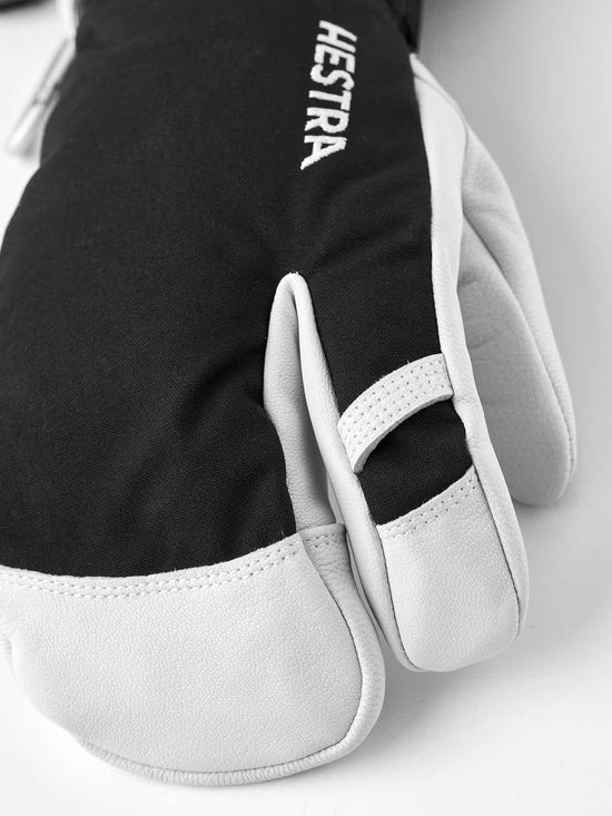 Men's Army Leather Heli Ski 3-Finger - Black