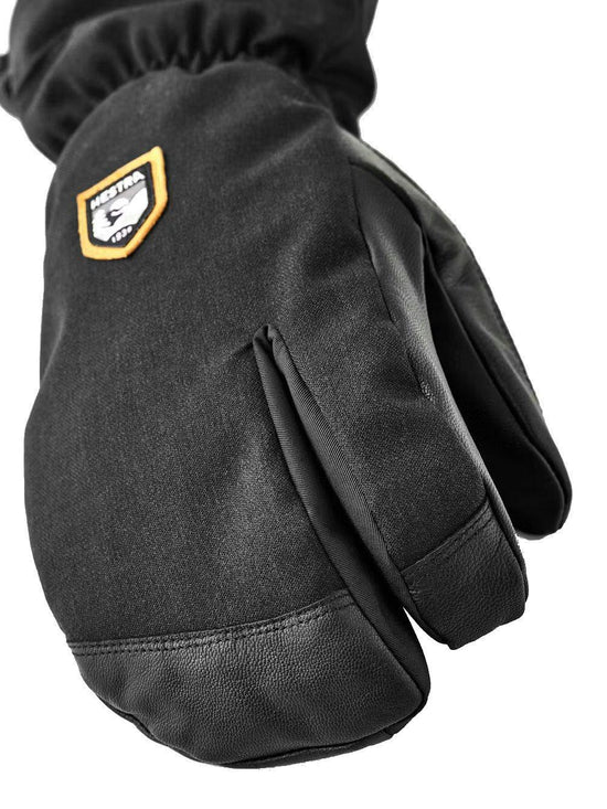 Men's CZone Mountain 3-Finger Ski Gloves - Black