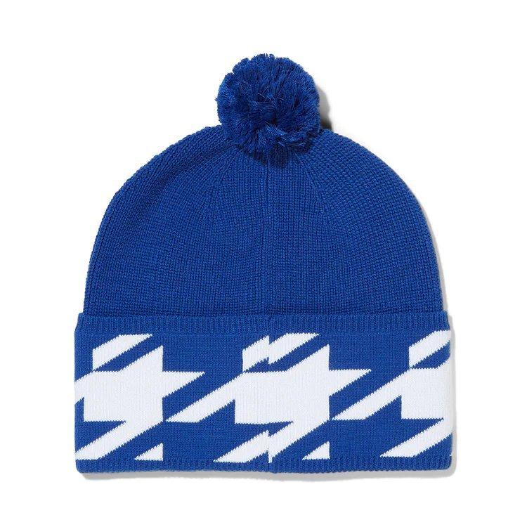 Women's Houndstooth Beanie - Electric Blue