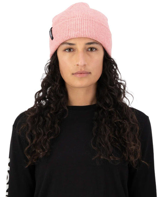 Unisex Chunky Logger Merino Beanie - Pink