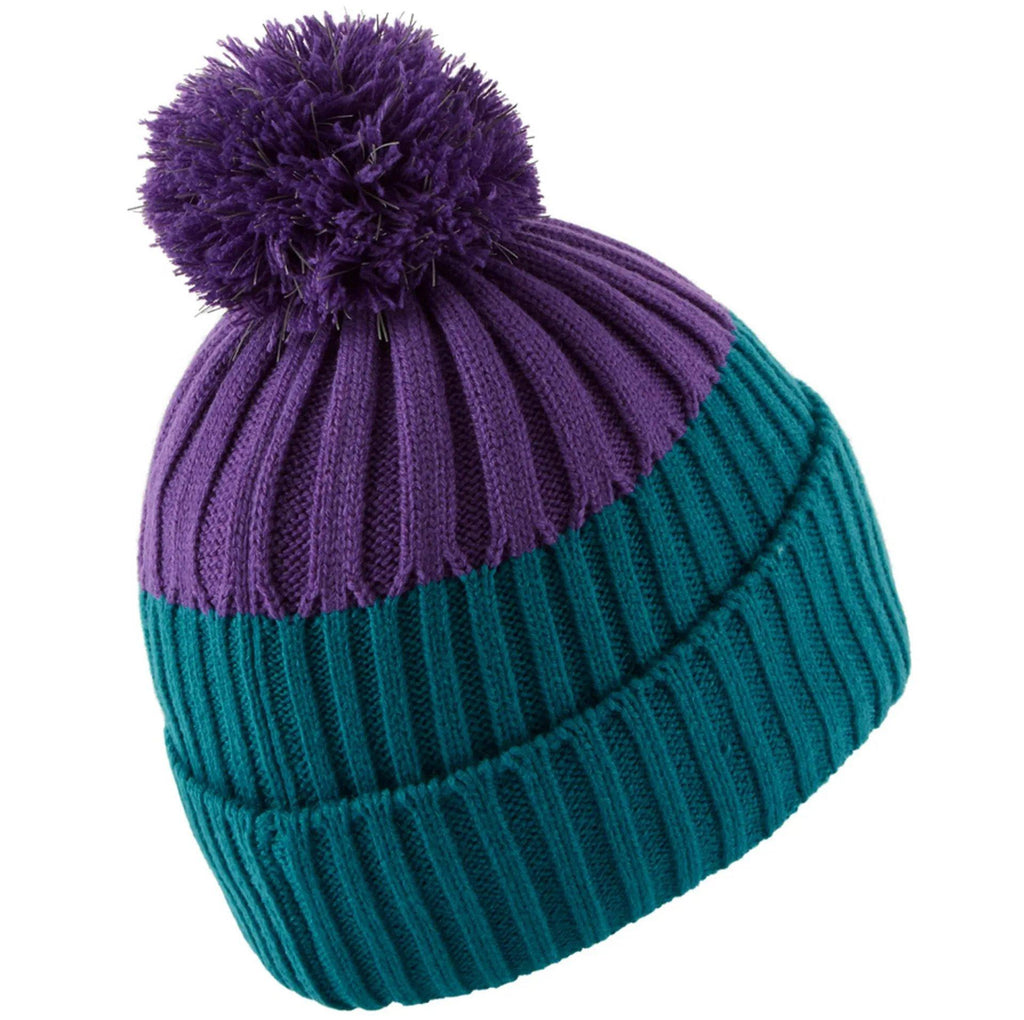 Women's Bobble Hat - Purple