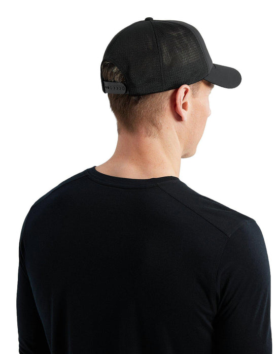 Unisex Bird Trucker Curved Hat - Black