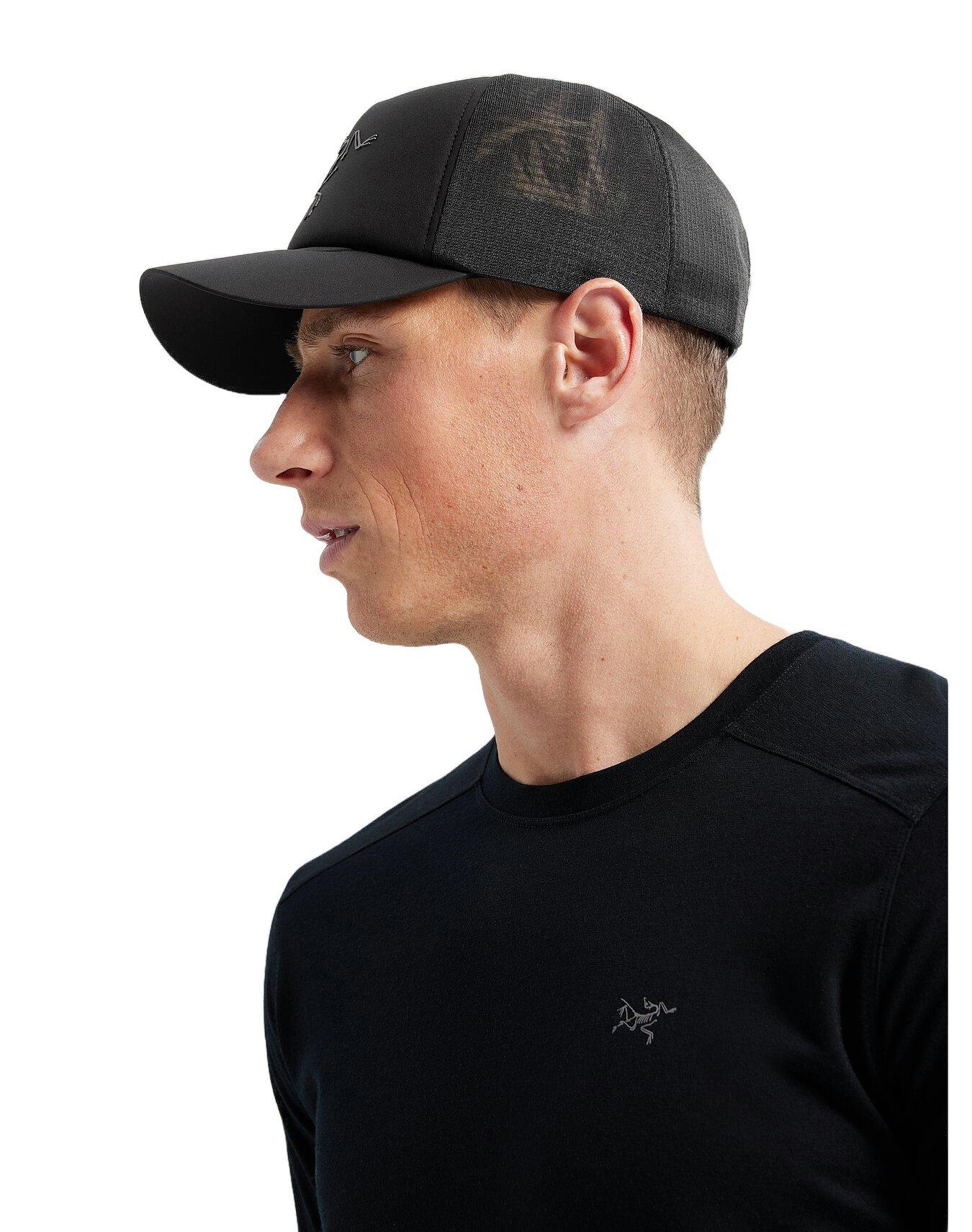 Unisex Bird Trucker Curved Hat - Black