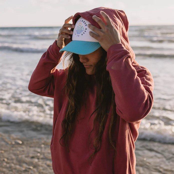 Unisex Margins Snapback Trucker Cap - Ash Blue