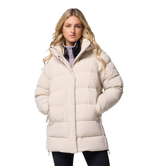 Women's Amaze Puff Mid Hooded Down Jacket - Cream
