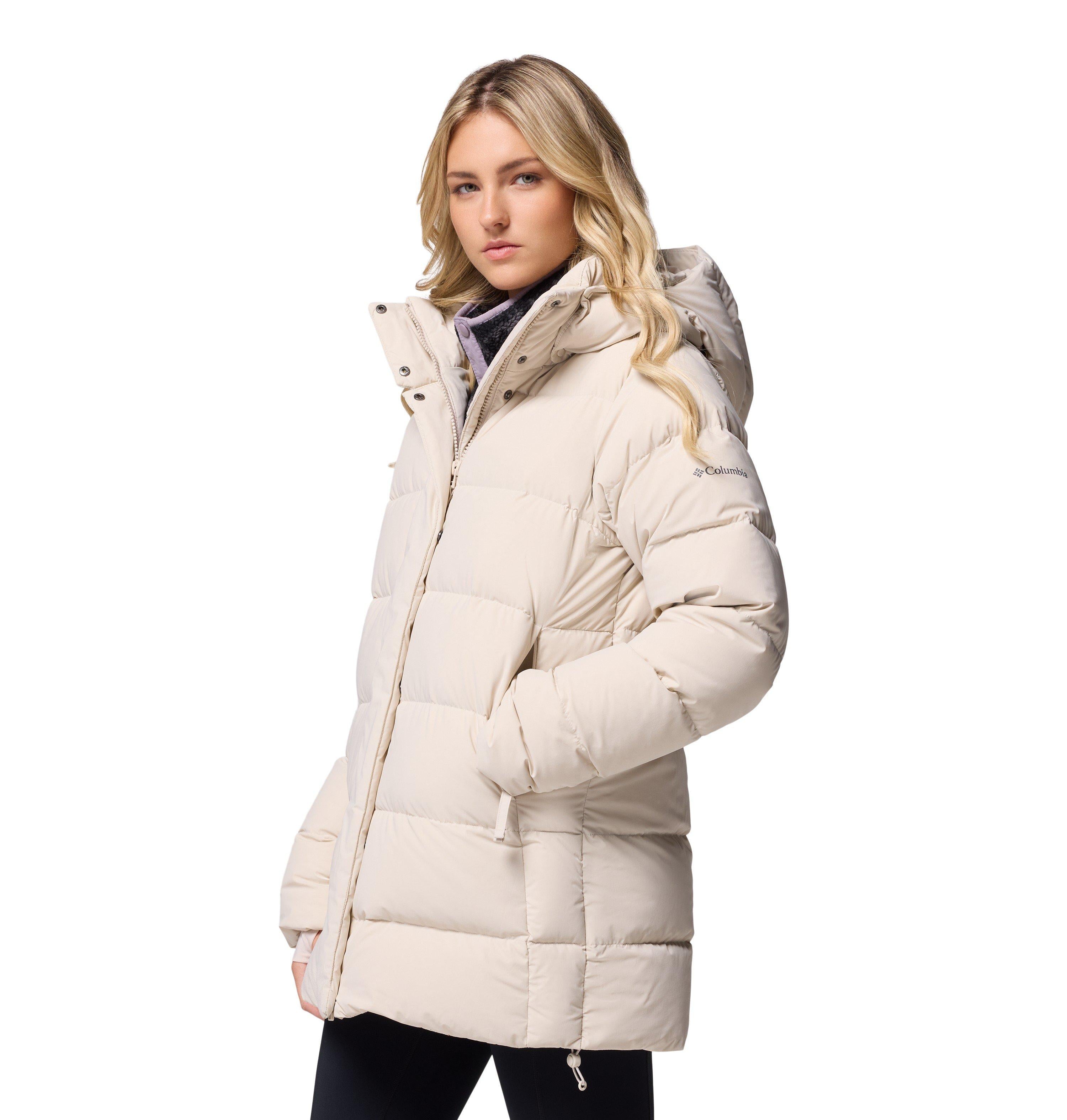 Women's Amaze Puff Mid Hooded Down Jacket - Cream
