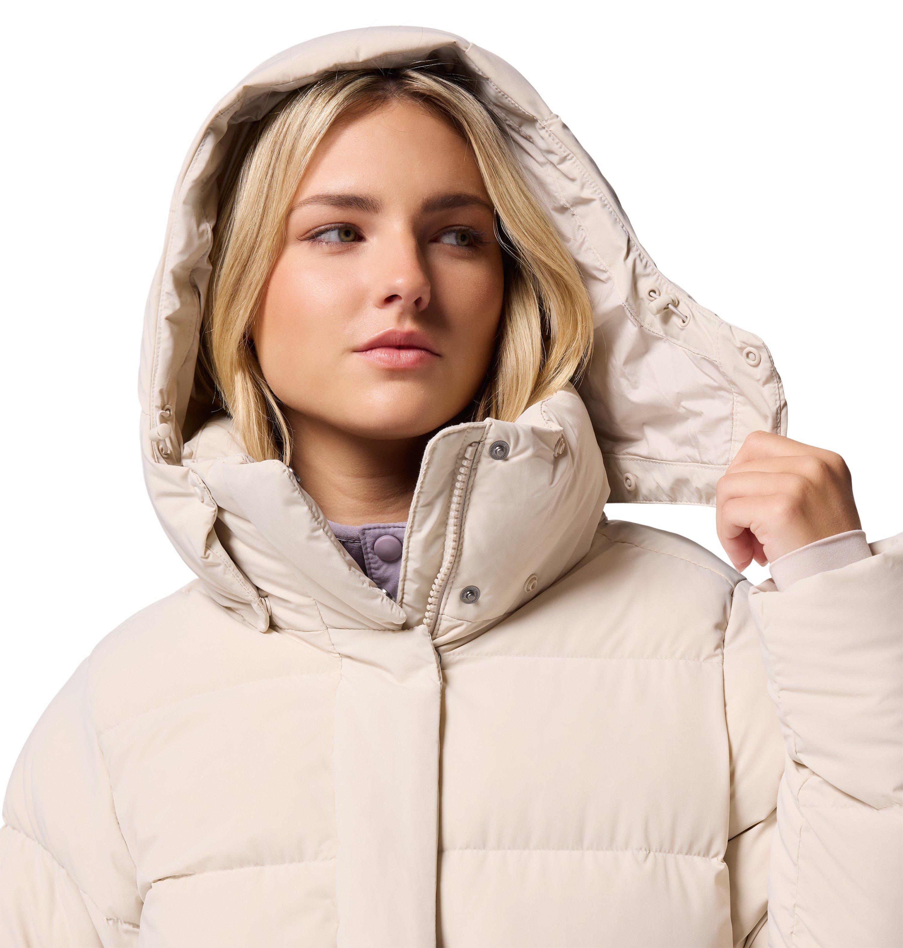 Women's Amaze Puff Mid Hooded Down Jacket - Cream