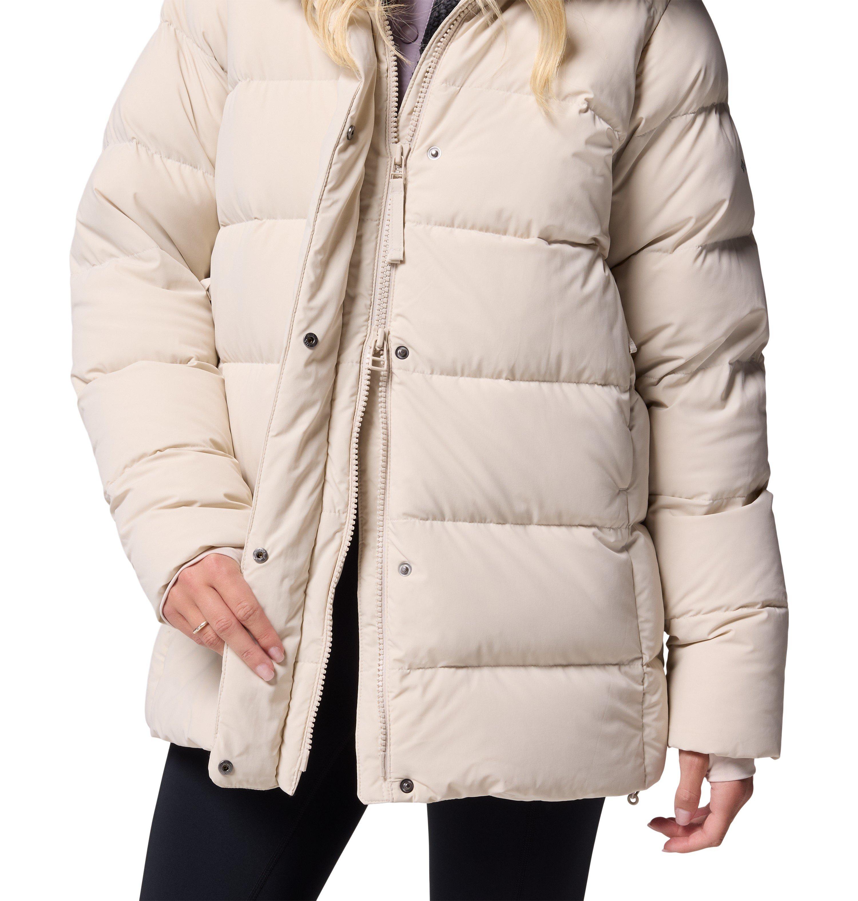 Women's Amaze Puff Mid Hooded Down Jacket - Cream