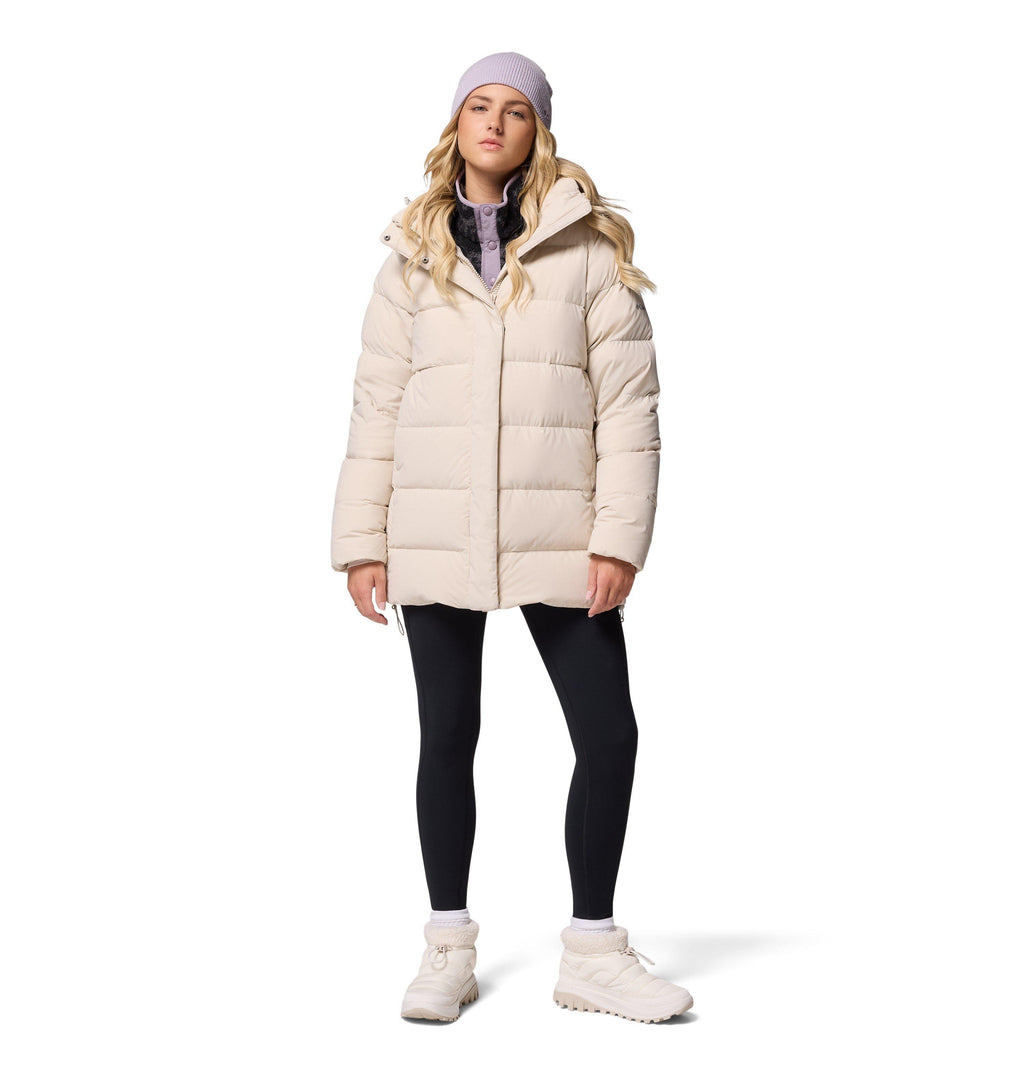 Women's Amaze Puff Mid Hooded Down Jacket - Cream