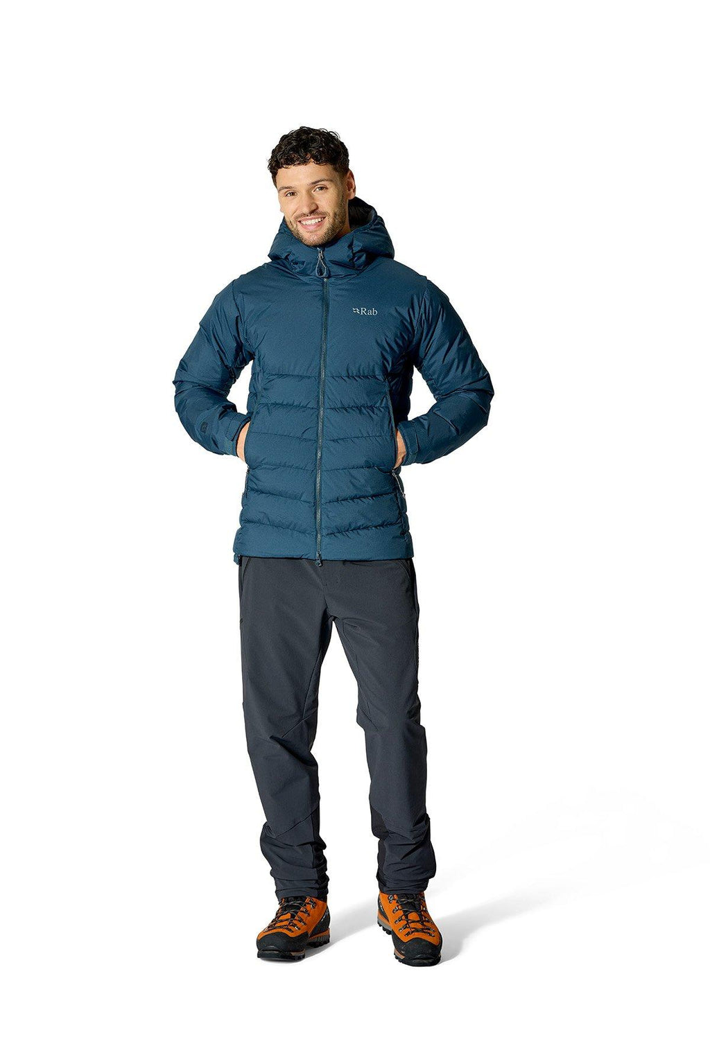 Men's Infinity Windstopper Hooded Down Jacket - Blue