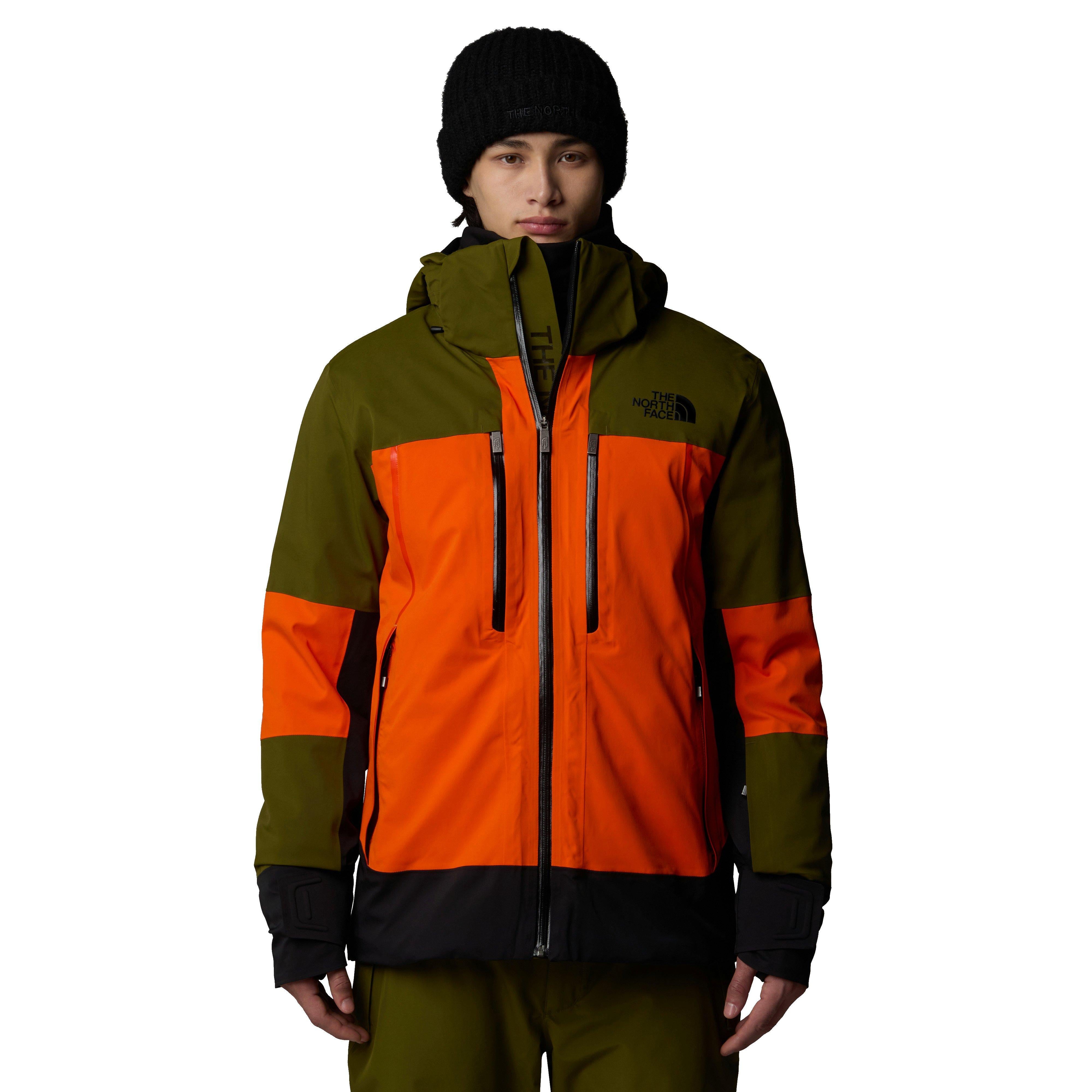 Men's Snowsquall Ski Jacket - Orange / Green