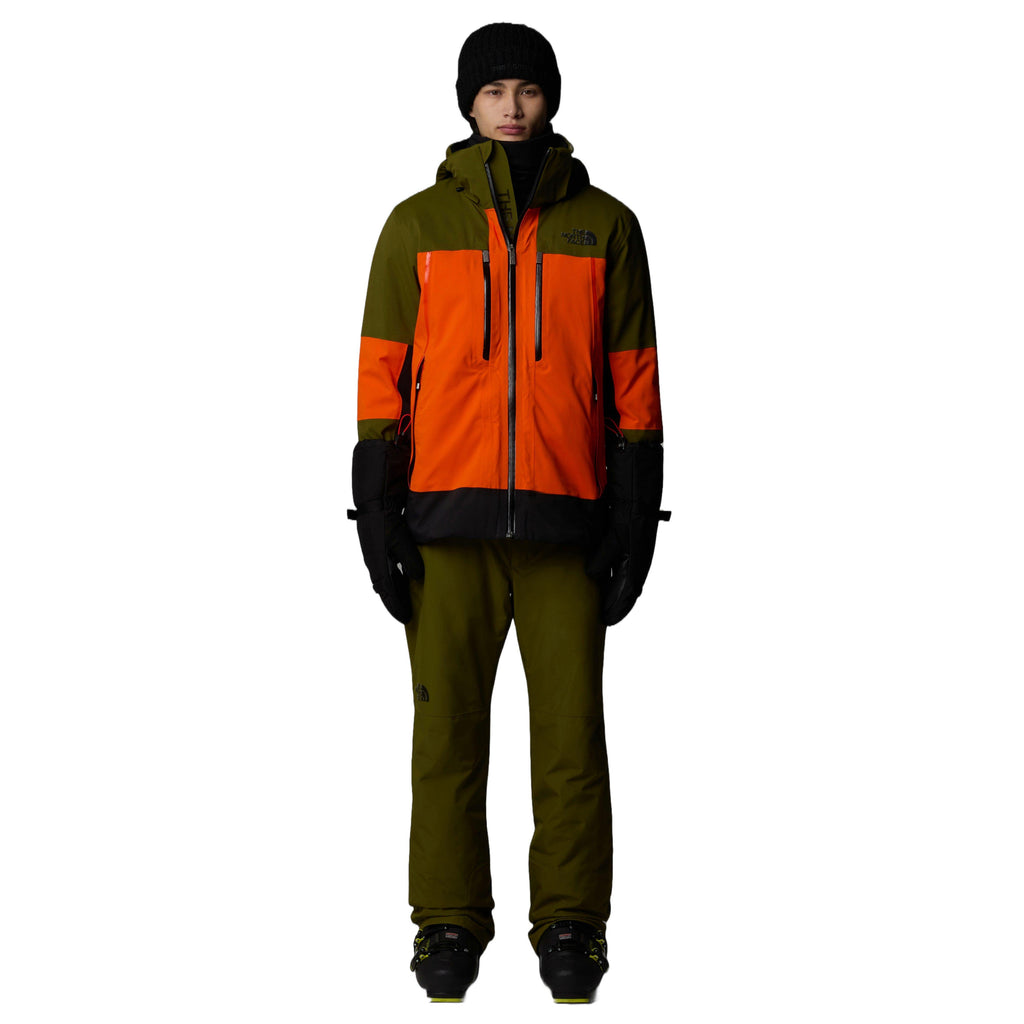 Men's Snowsquall Ski Jacket - Orange / Green