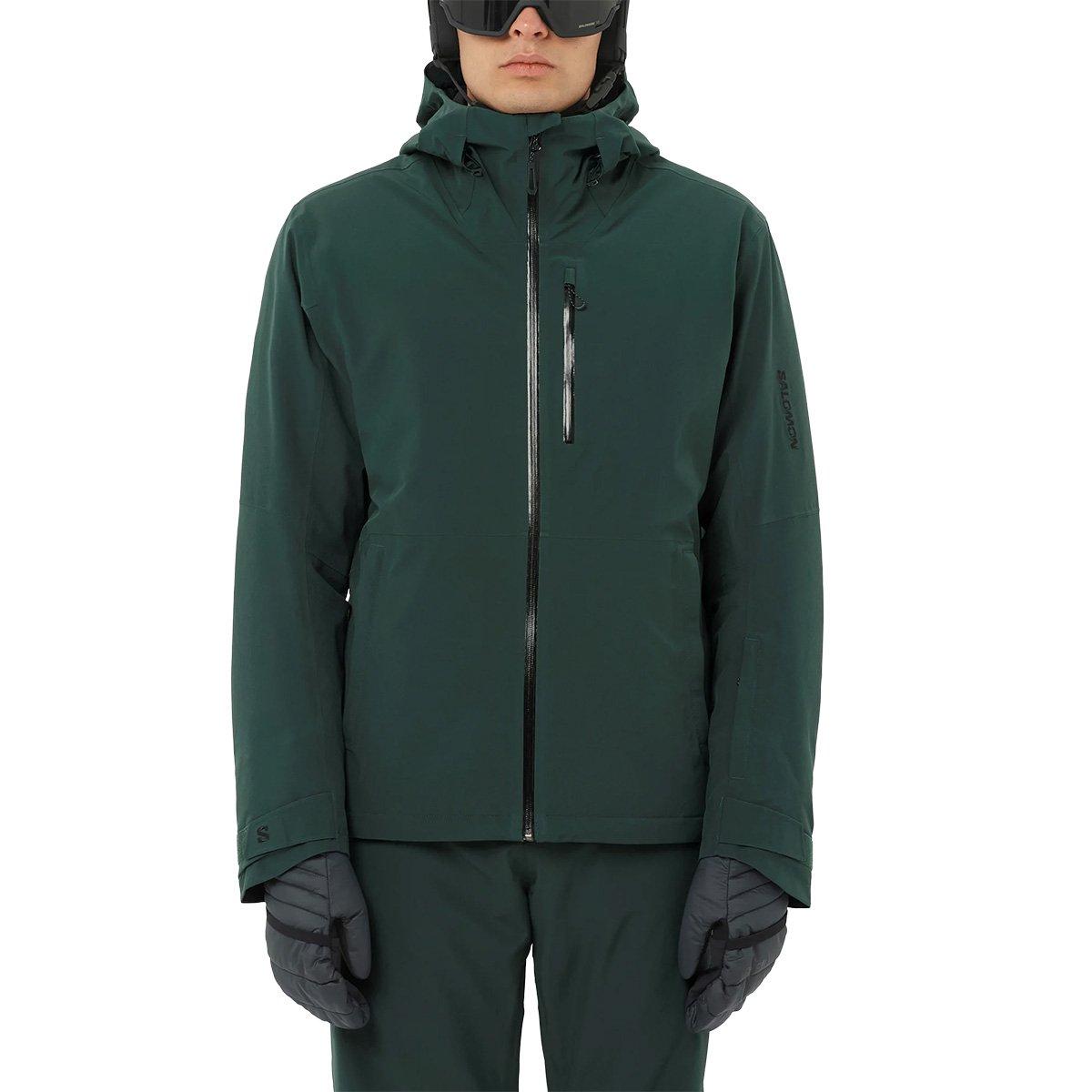 旧タグ salomon tech shell jacket カーキ XL Salomon Men's Highland Insulated Ski Jacket - Green | Tiso
