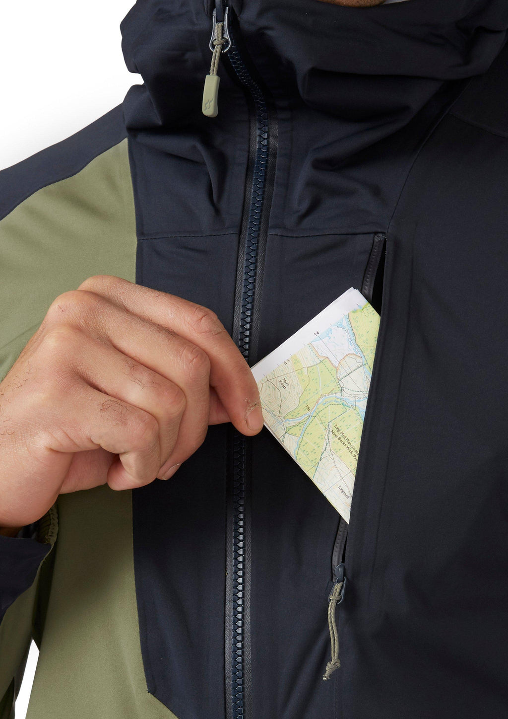 Men's Kinetic Waterproof Jacket - Khaki Beluga