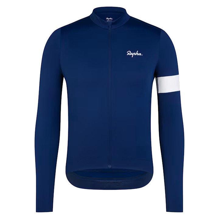Rapha Men's Core Thermal Long-Sleeve Jersey - Navy | Tiso