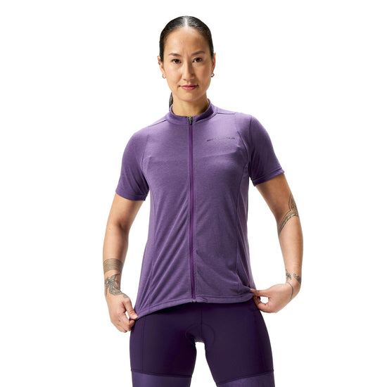 Women's Loop Short-Sleeve Zipped Jersey - Purple