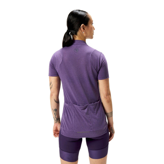 Women's Loop Short-Sleeve Zipped Jersey - Purple