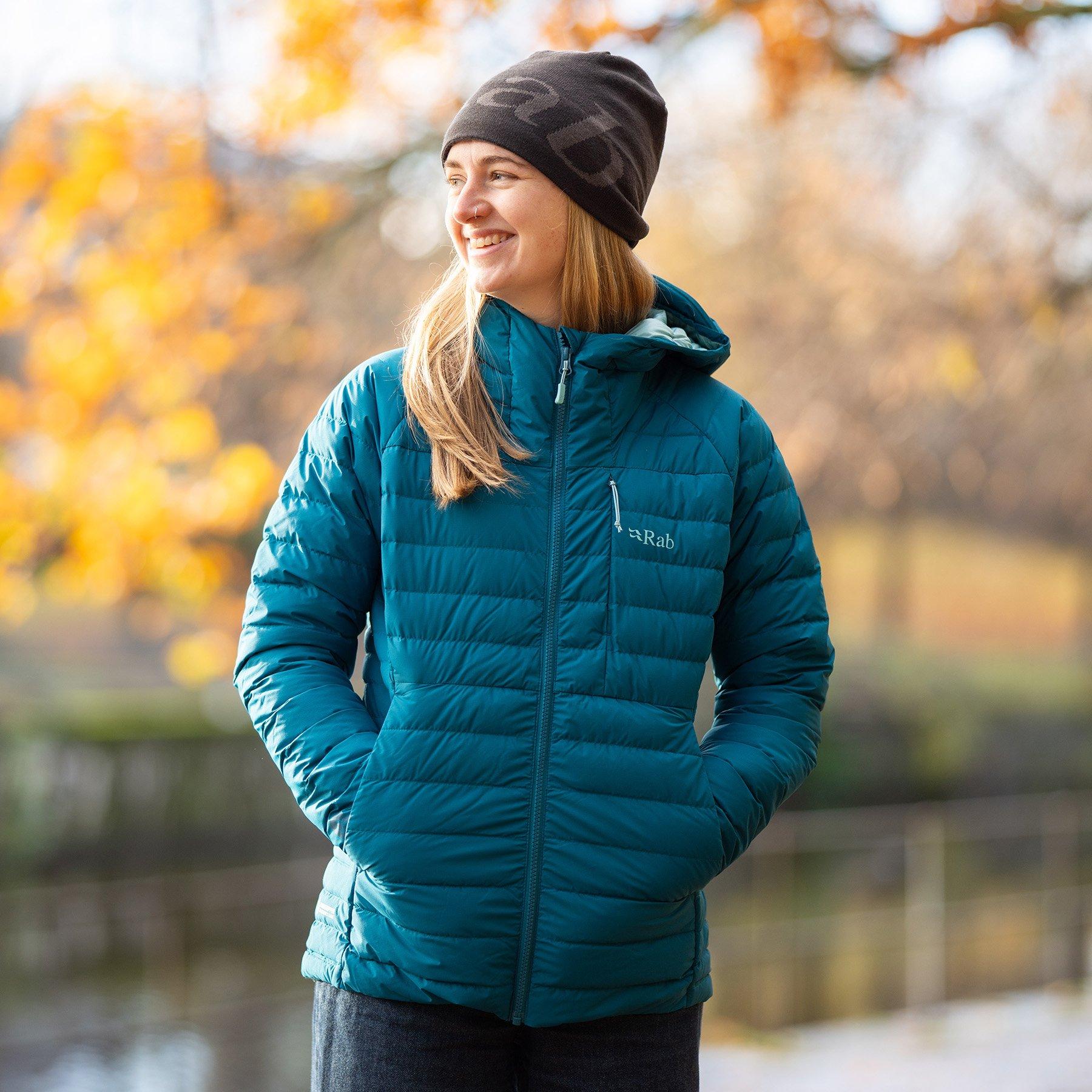 Women's Microlight Windstopper Hooded Down Jacket - Blue