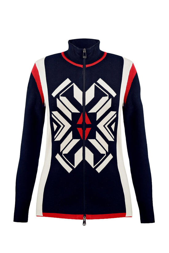 Women's Traditional Knit Sweater - Navy