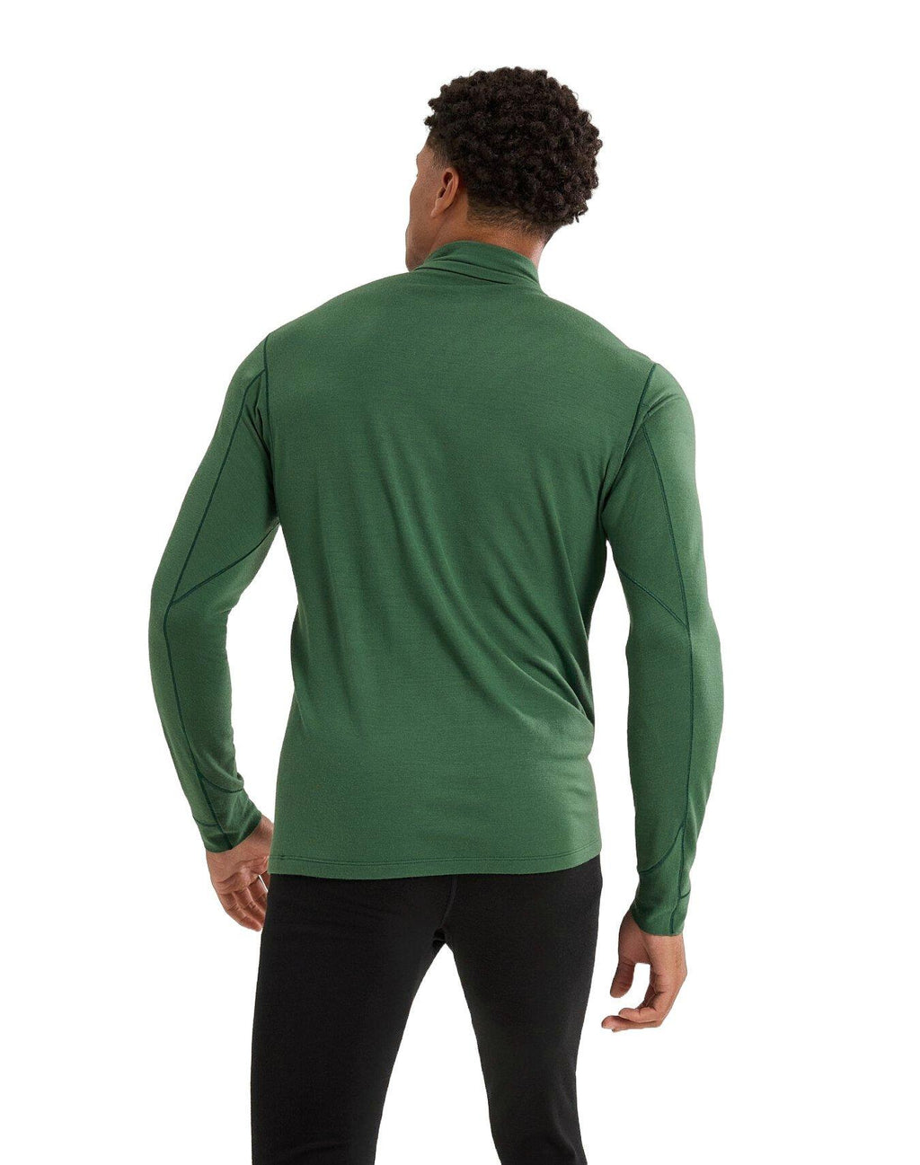 Men's Rho Merino Wool Zip Neck Base Layer - Eden