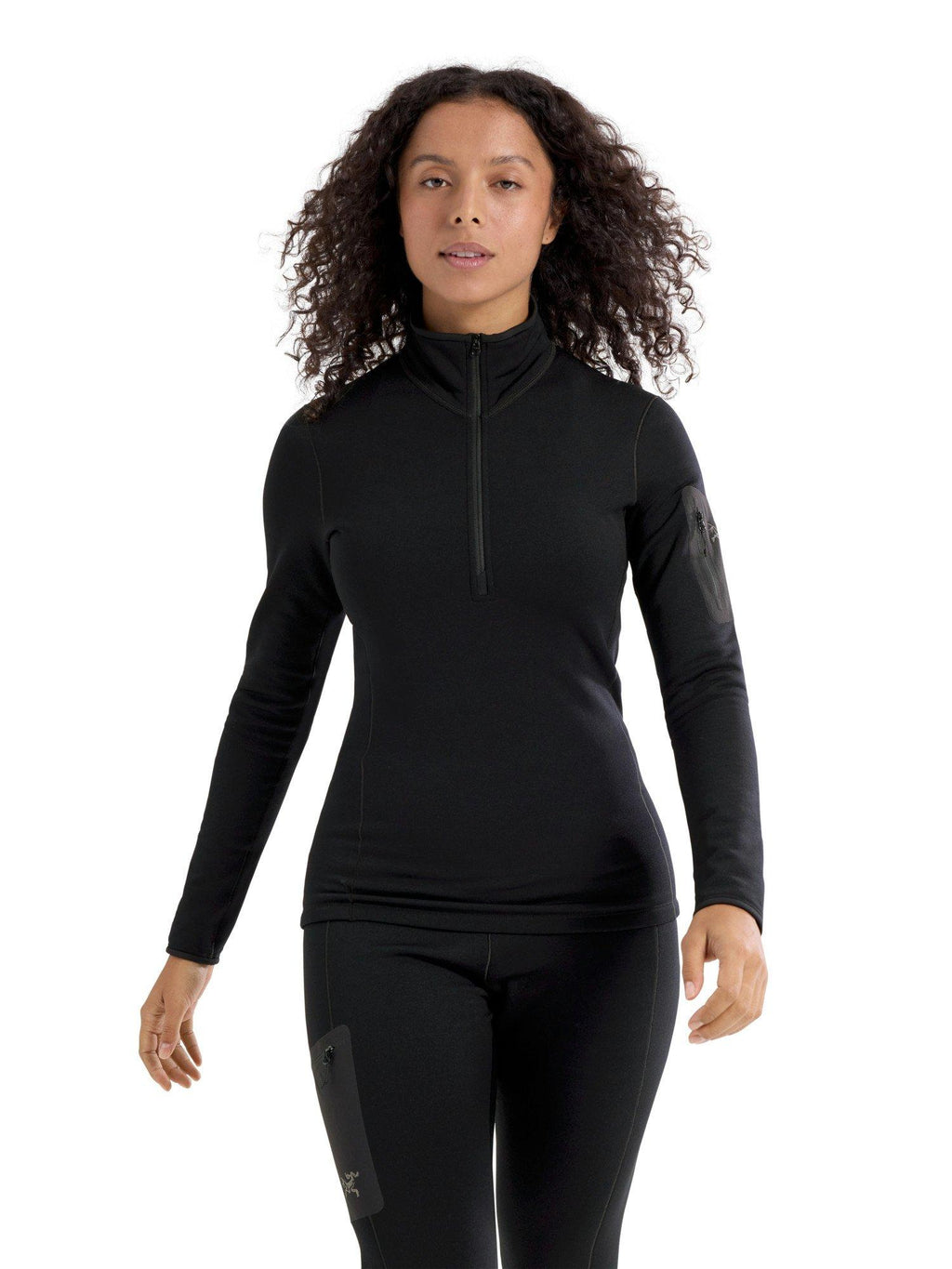 Women's Kyanite Base Layer Zip Neck - Black