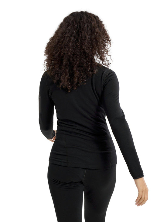 Women's Kyanite Base Layer Zip Neck - Black
