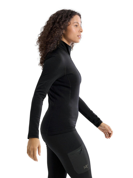 Women's Kyanite Base Layer Zip Neck - Black