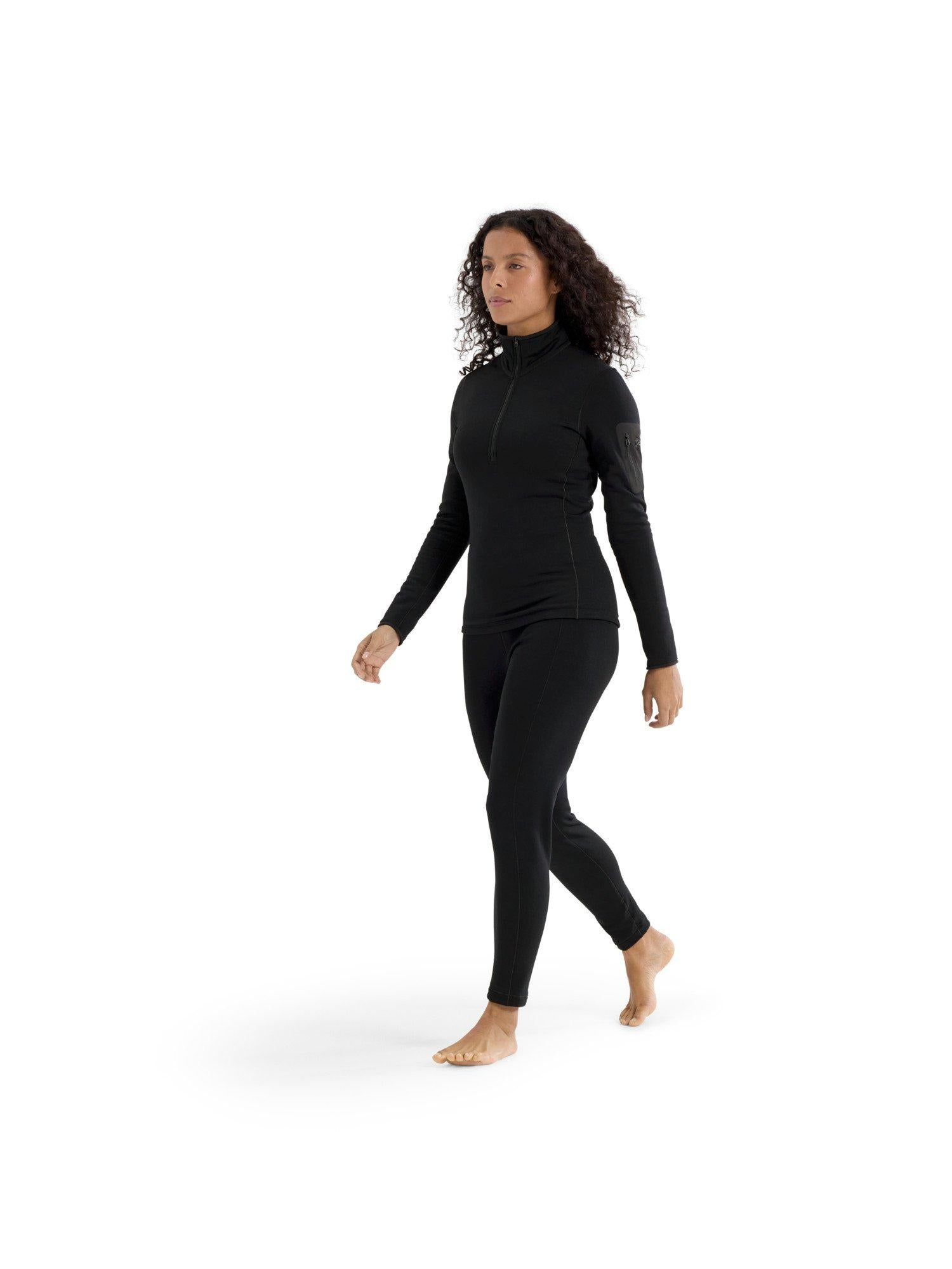 Women's Kyanite Base Layer Zip Neck - Black