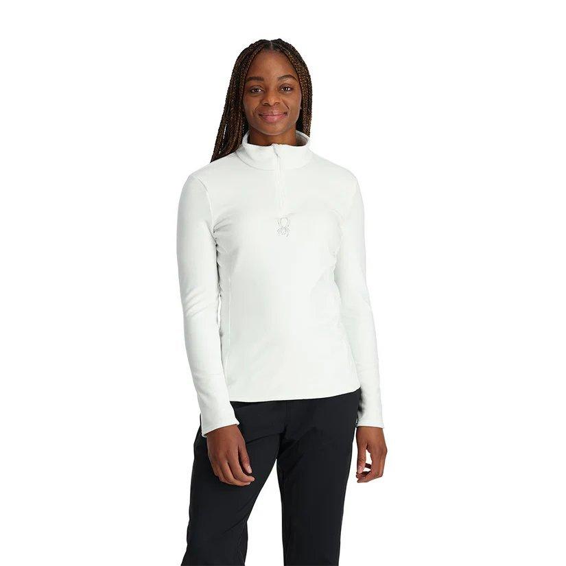 Women's Shimmer Bug 1/2 Zip Fleece - White