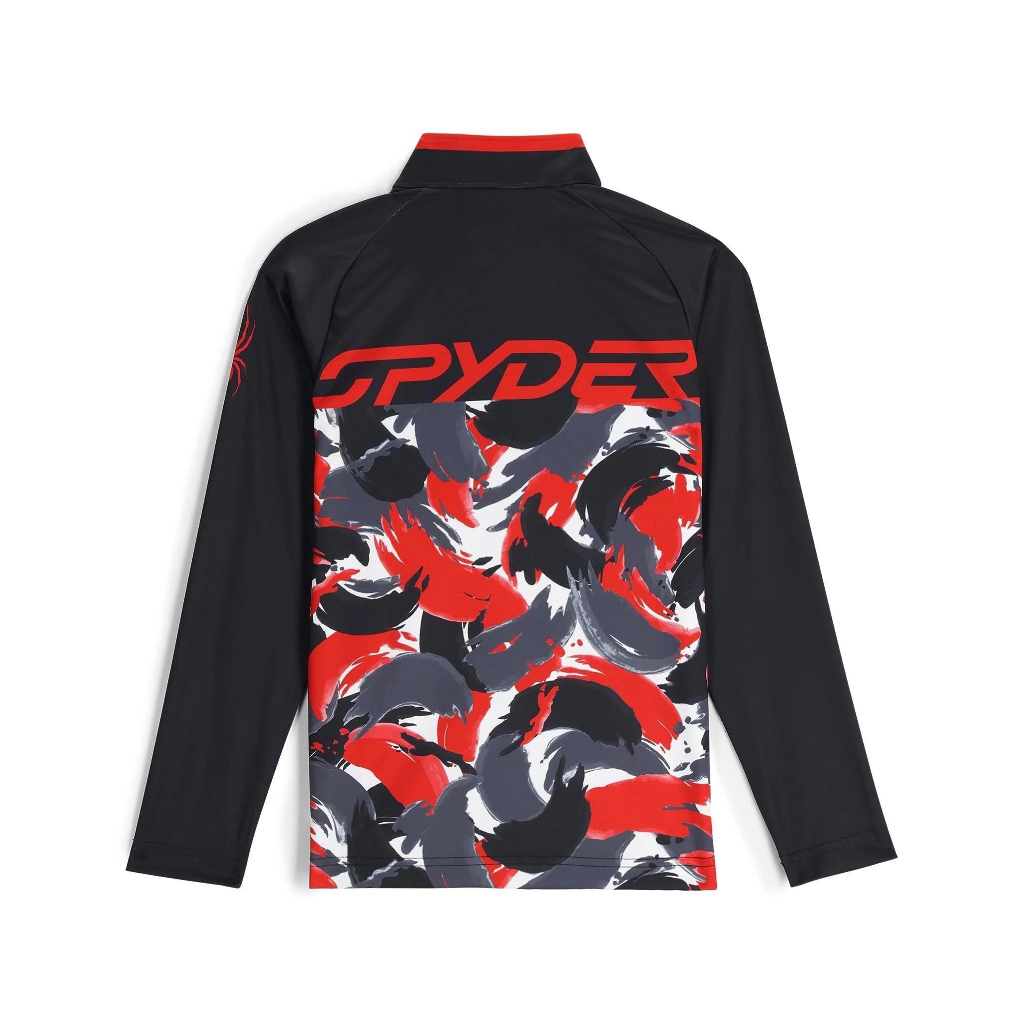 Kids' Camo 1/2 Zip Fleece - Red