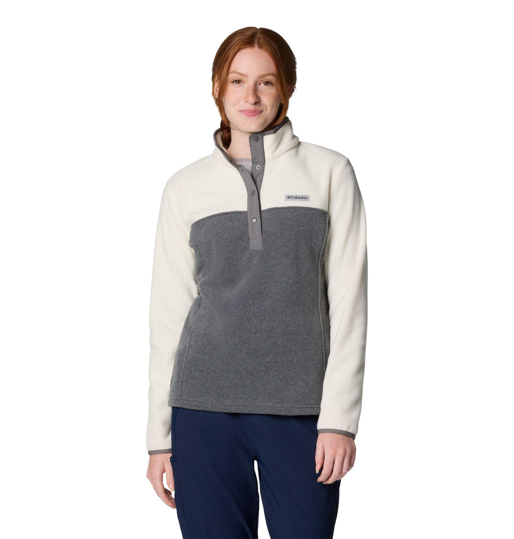 Women's Benton Springs 1/2 Snap Pullover - White / Grey