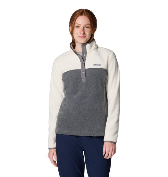 Women's Benton Springs 1/2 Snap Pullover - White / Grey