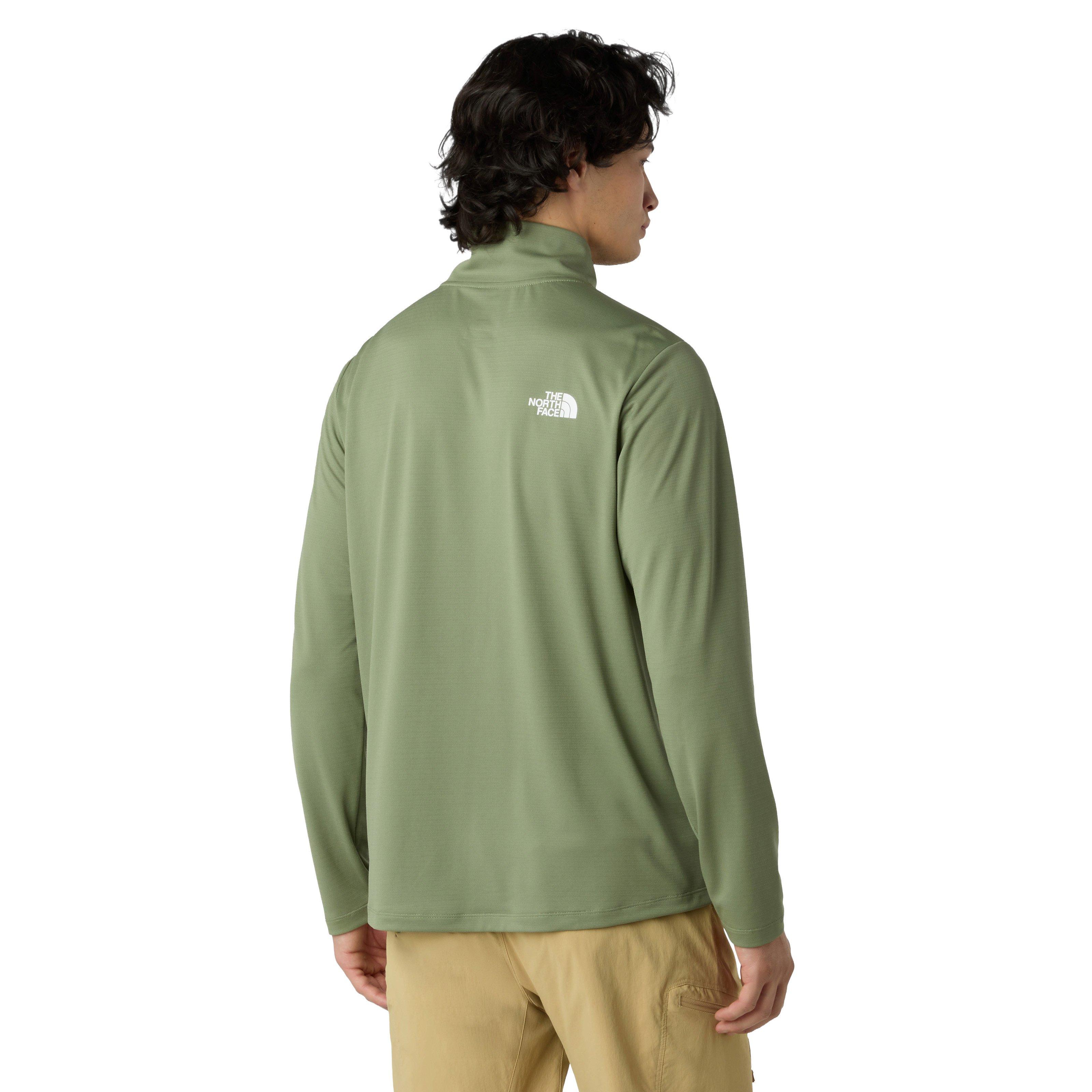 TNF Men's 24/7 1/4 Zip Long-Sleeve T-Shirt - Green | Tiso