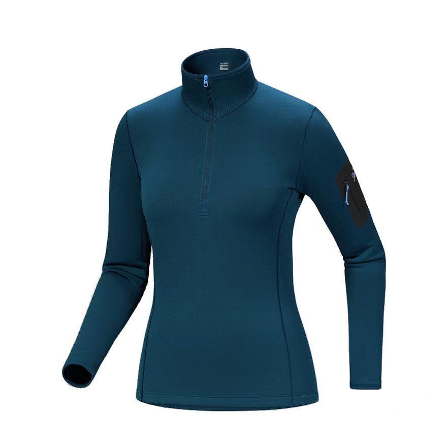 Women's Kyanite Base Layer Zip Neck Top - Midnight Frost
