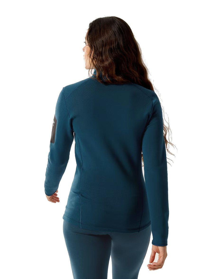 Women's Kyanite Base Layer Zip Neck Top - Midnight Frost