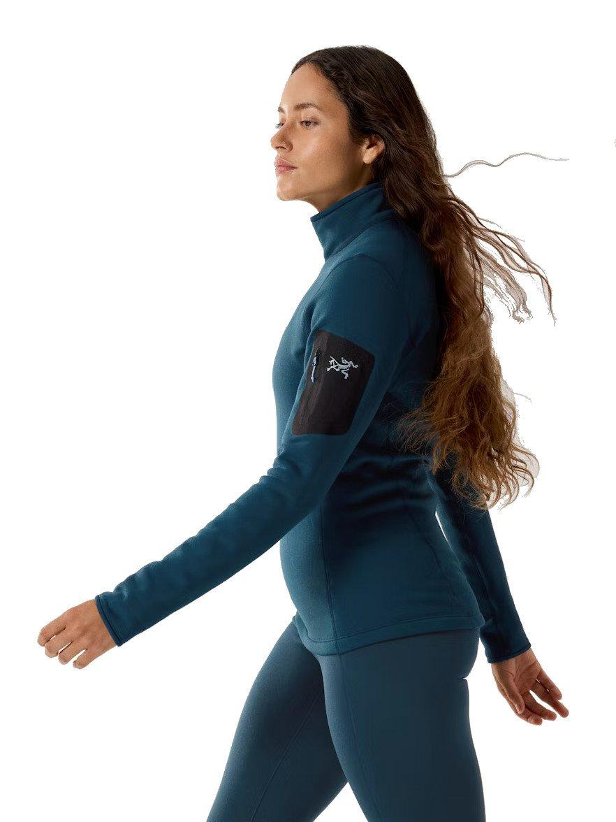 Women's Kyanite Base Layer Zip Neck Top - Midnight Frost