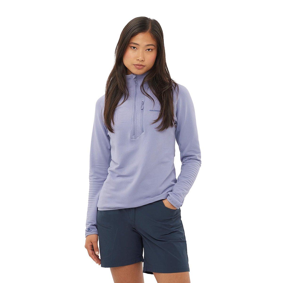 Women's Essential Lightwarm Half-Zip Fleece - Purple