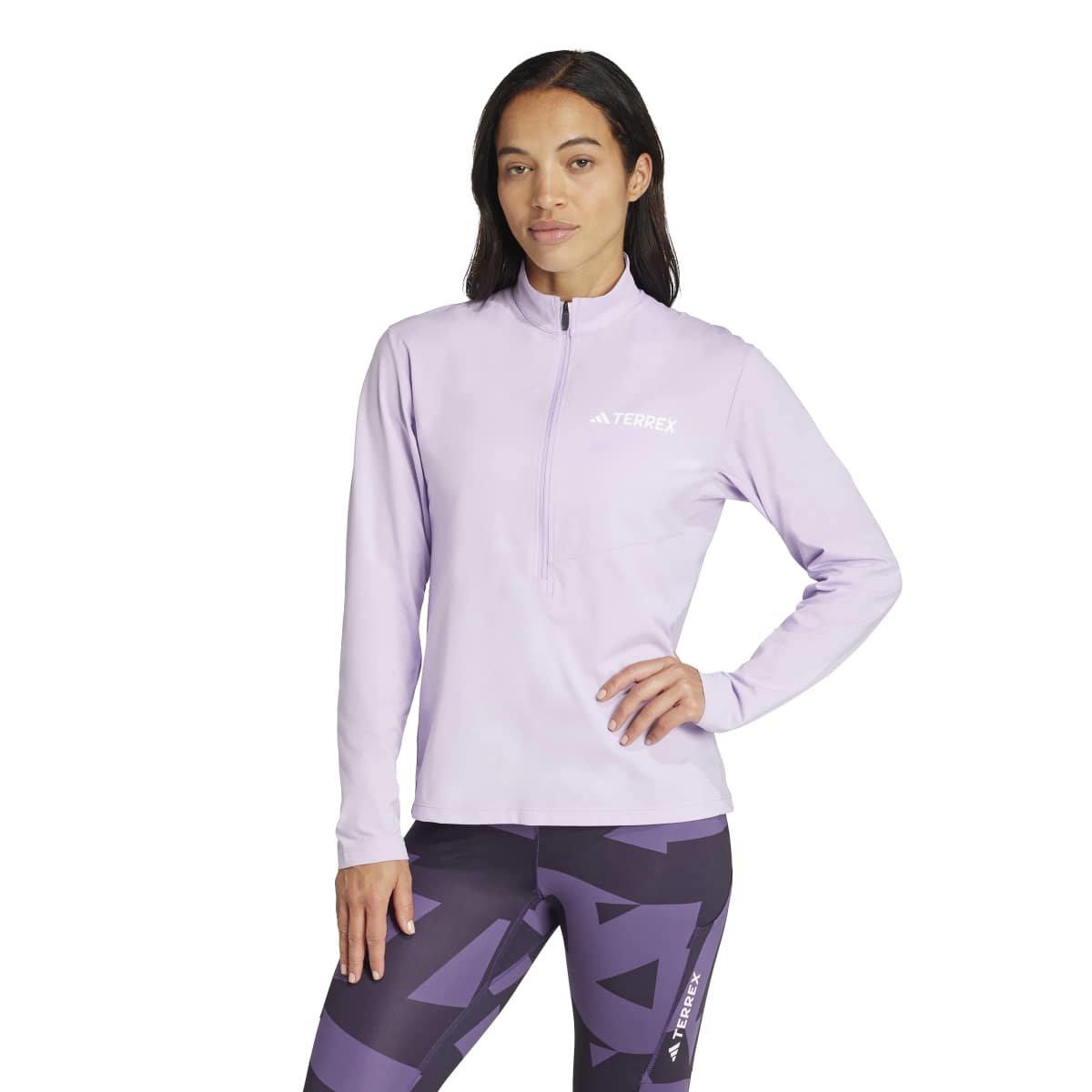Women's Multi Climacool 1/2 Zip Long-Sleeve Top - Purple