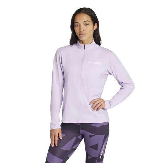 Women's Multi Climacool 1/2 Zip Long-Sleeve Top - Purple